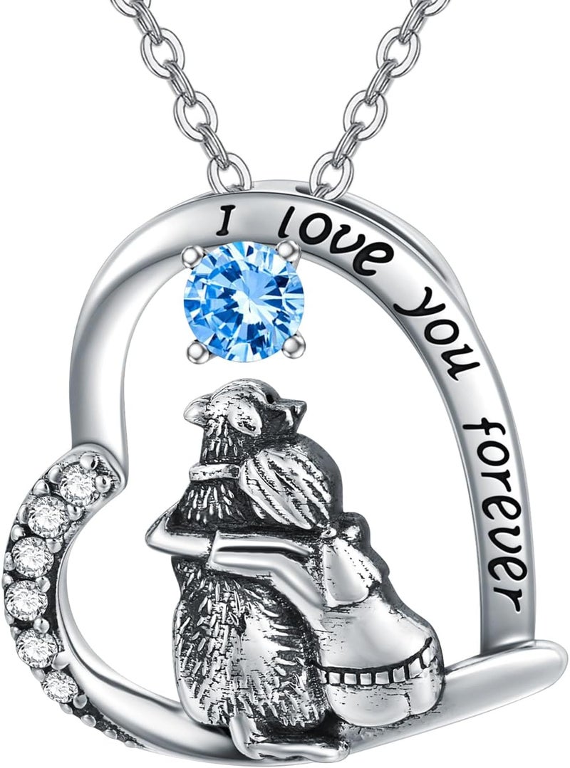 SIMONLY Store Mothers Day Gifts 925 Sterling Silver Dog Necklace Dog Pendant Necklace for Girls Dog Memorial Jewelry Gifts for Women Dog Lovers - Image 1